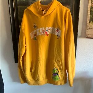 Yellow Nickelodeon Hoodie with Cartoon Characters